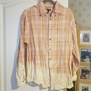 Acid Washed Button Down Plaid